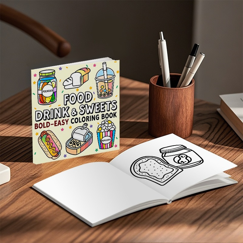 Eten, drinken & snoepjes Vetge - Food Snacks Coloring Book recensie en prijs