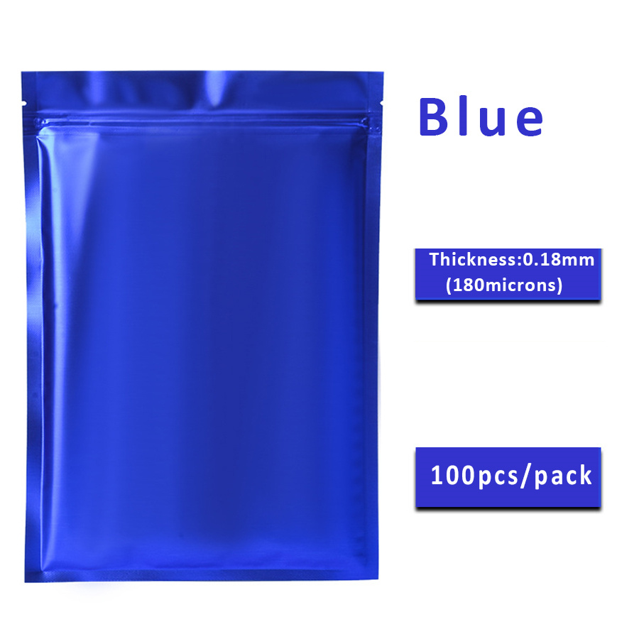 100 stuks matte blauwe folieza - Food Packed Snacks recensie en prijs