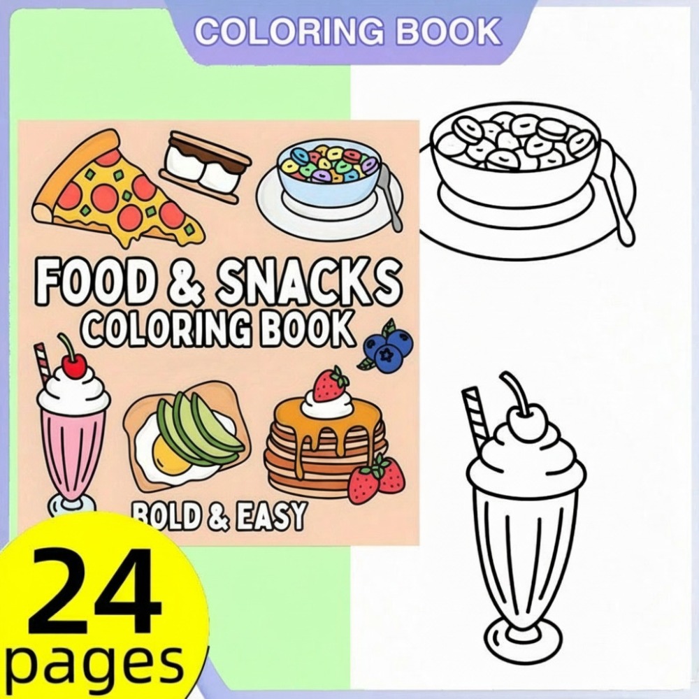 Voedsel en snacks Kleurboek Bo - Food Snacks Coloring Book recensie en prijs