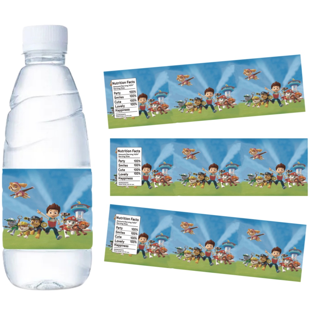 Paw Patrol Waterfles Etiketten - Candy Sour Strip recensie en prijs